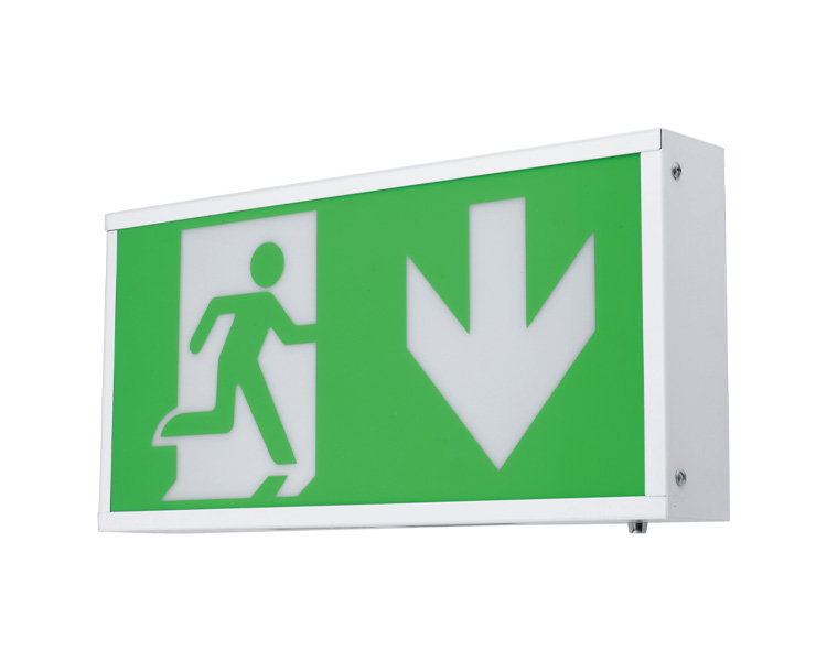 LE2914 LED LED Single Face Metal Emergency Exit Box