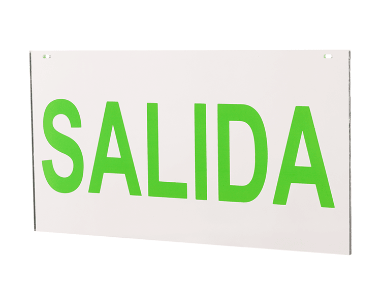 Výstupní značka akrylový panel Salida