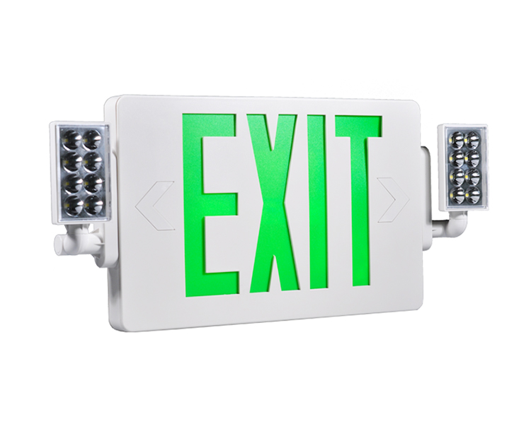 JLECD2GW-Green Emergency Fire Exit světla s LED hlavami
