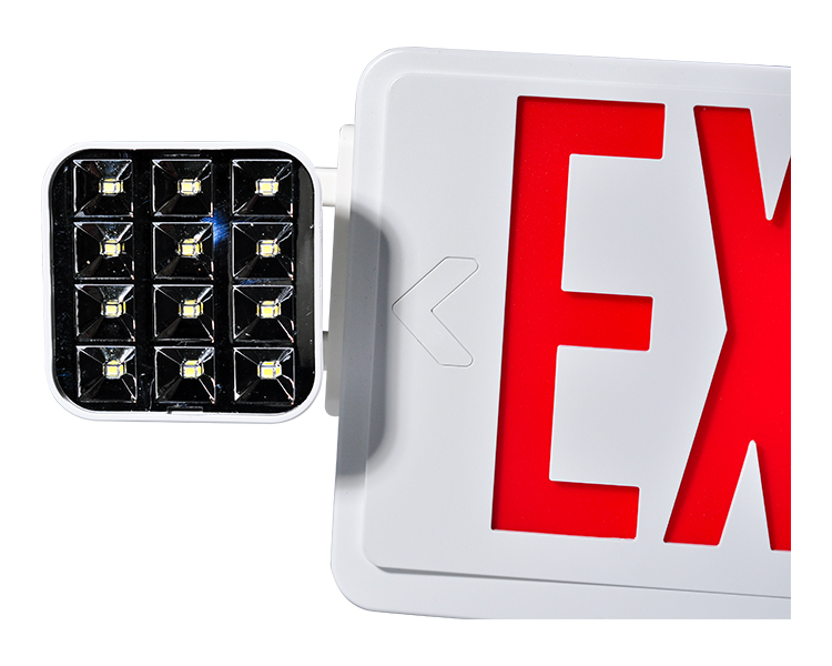 JLEC2BCW-Bi-Color LED Combo Emergency Exit Sign s LED hlavami