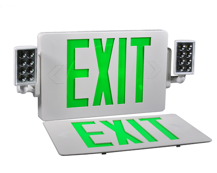 JLECD2GW-Green Emergency Fire Exit světla s LED hlavami