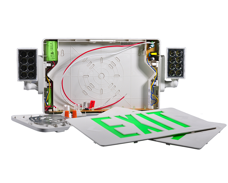JLECD2GW-Green Emergency Fire Exit světla s LED hlavami