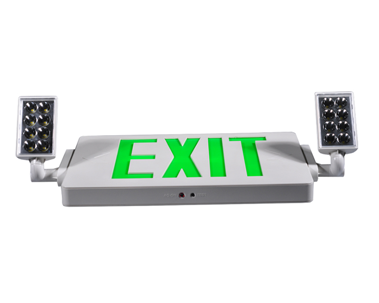 JLECD2GW-Green Emergency Fire Exit světla s LED hlavami