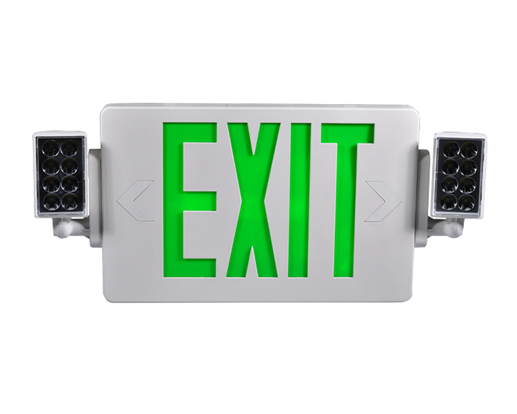 JLECD2GW-Green Emergency Fire Exit světla s LED hlavami