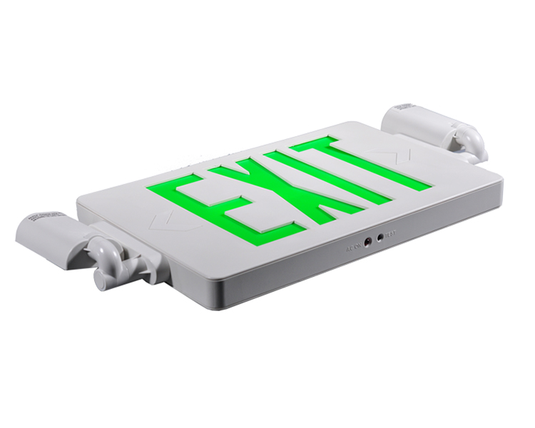 JLECD2GW-Green Emergency Fire Exit světla s LED hlavami