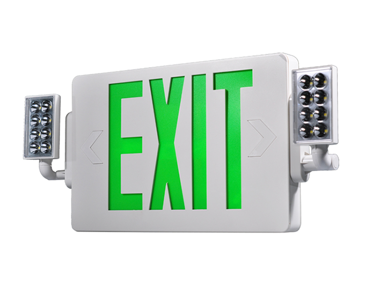 JLECD2GW-Green Emergency Fire Exit světla s LED hlavami
