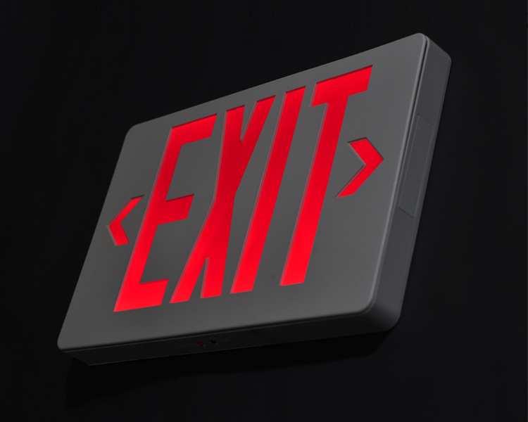 Jleed2rwem-New Slim Red Red LED EXIT GRES