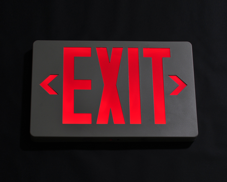 Jleed2rwem-New Slim Red Red LED EXIT GRES