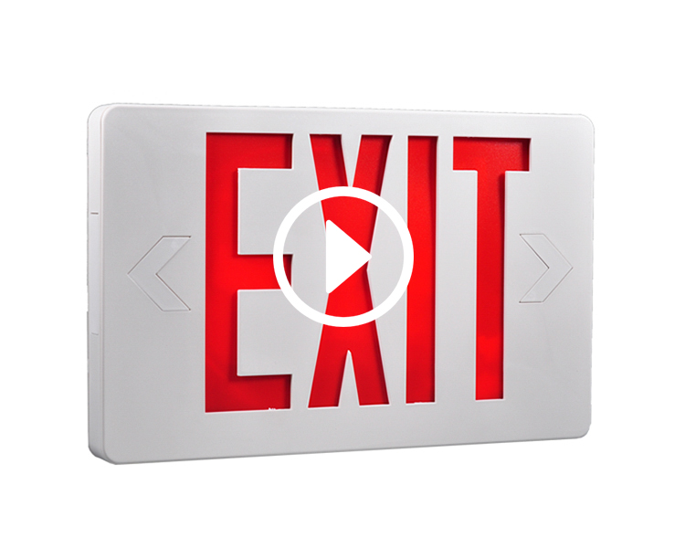 Jleed2rwem-New Slim Red Red LED EXIT GRES